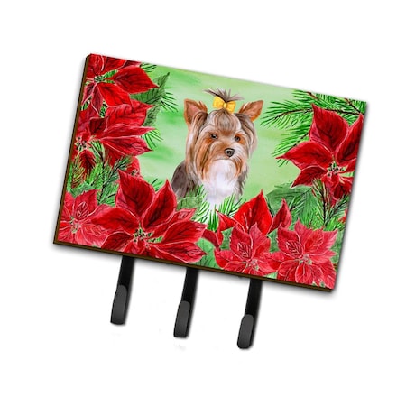Carolines Treasures Yorkshire Terrier No 2 Poinsettas Leash or Key Holder CK1370TH68